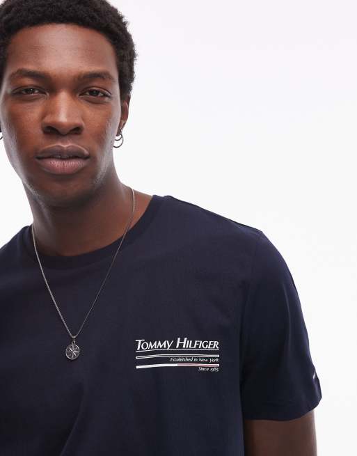Tommy Hilfiger outline sailing t-shirt in navy, 4 of 4
