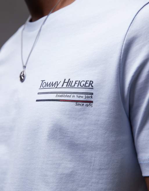 Tommy Hilfiger outline sailing t-shirt in pale blue, 3 of 4
