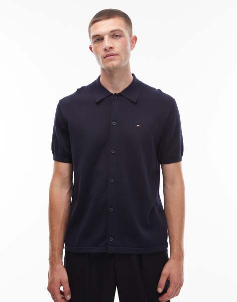 Tommy Hilfiger - Overshirt van katoen in marineblauw - view 1