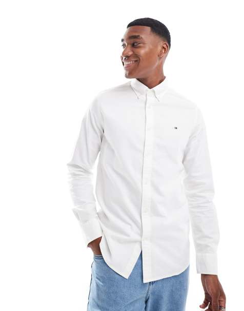 Tommy Hilfiger oxford dobby shirt in white - view 1
