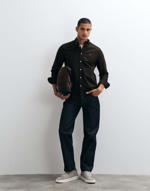 Tommy Hilfiger oxford shirt in brown, 2 of 5