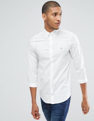 tommy hilfiger white slim fit shirt