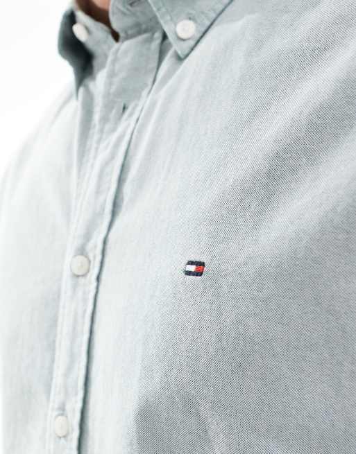 Tommy Hilfiger - Oxford-skjorte i almindelig pasform i lysegrøn, 2 af 4