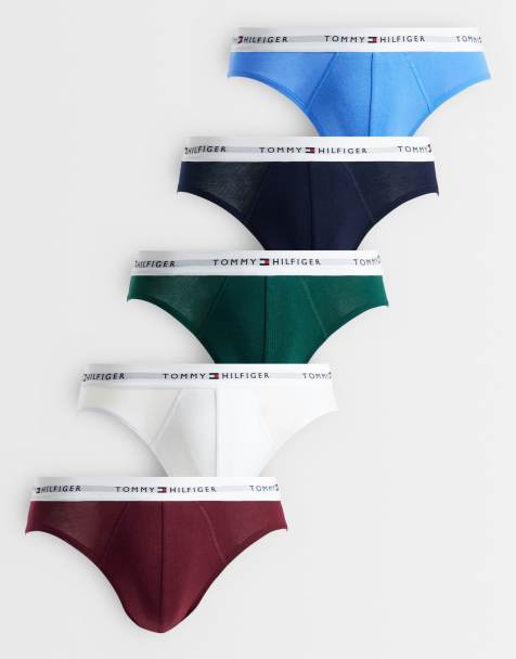 Tommy Hilfiger - pack de 5 calzoncillos de algodón en azul marino/blanco/burdeos/azul - view 1