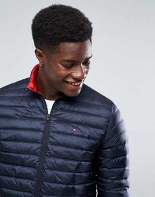 tommy hilfiger navy puffer coat