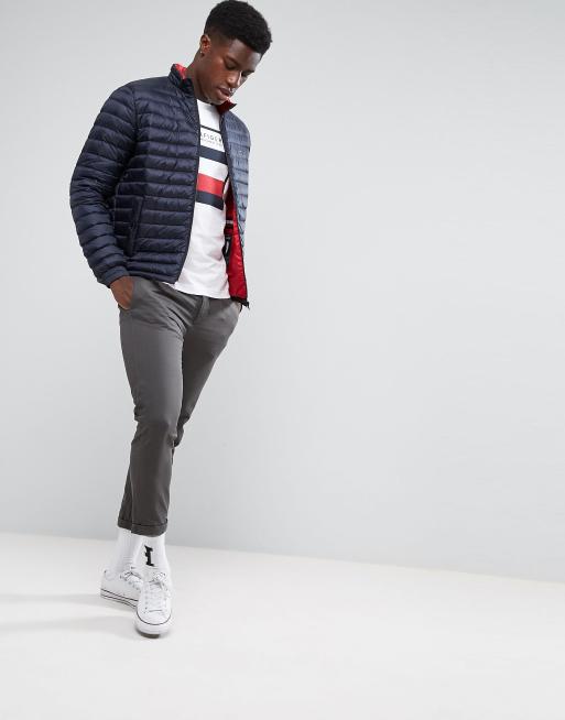 Tommy hilfiger packable on sale down bomber jacket