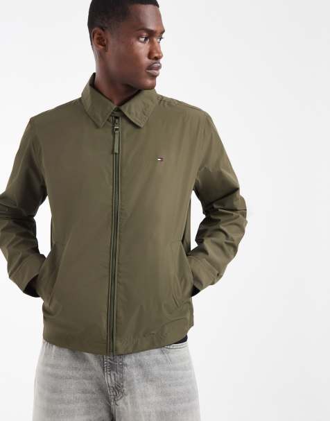 Tommy Hilfiger packable ivy zip jacket in olive green - view 1
