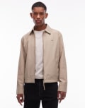 [Tommy Hilfiger] Tommy Hilfiger packable zip up jacket in beige-Neutral Chest 34 Sandalwood