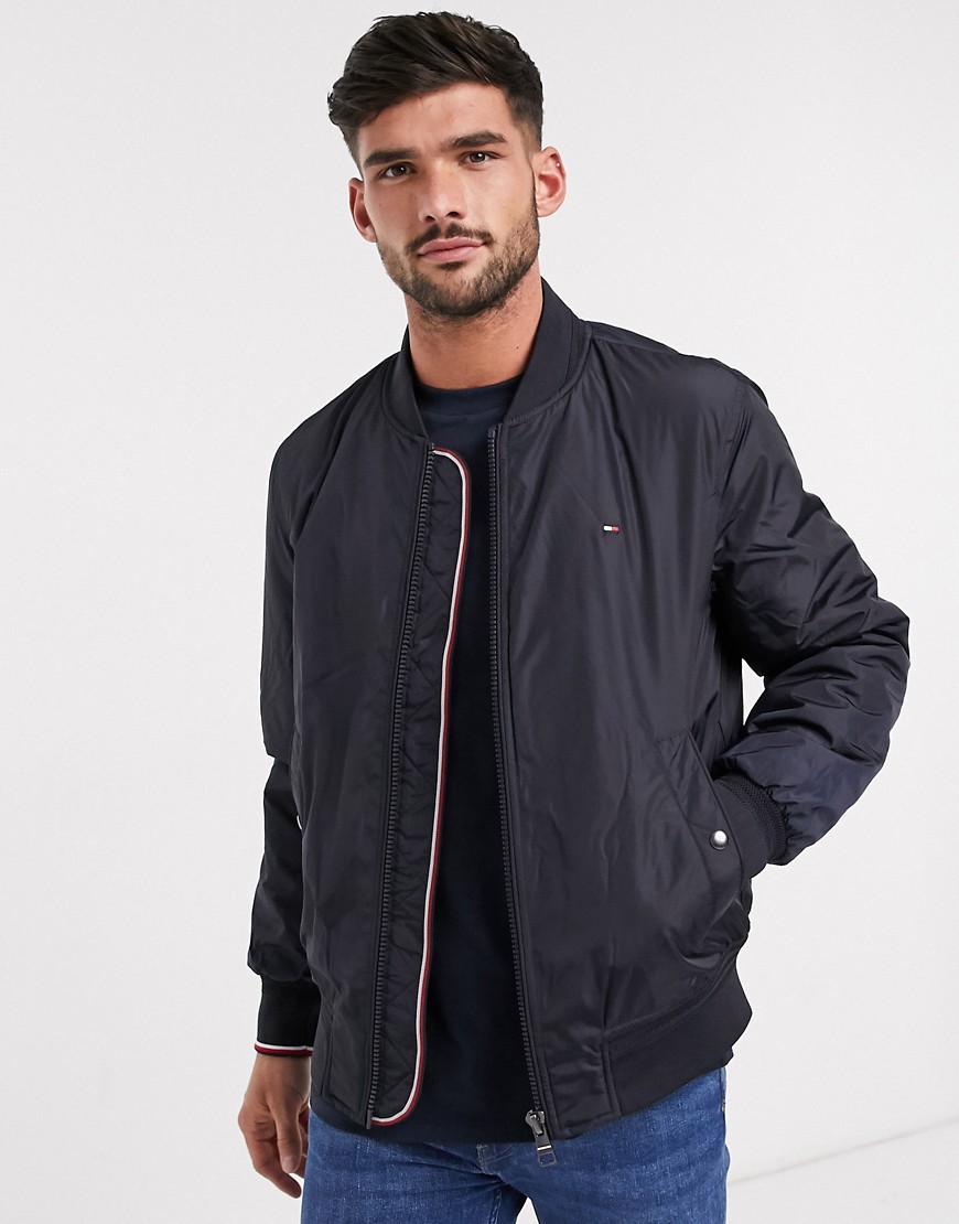 Tommy Hilfiger padded bomber jacket in navy
