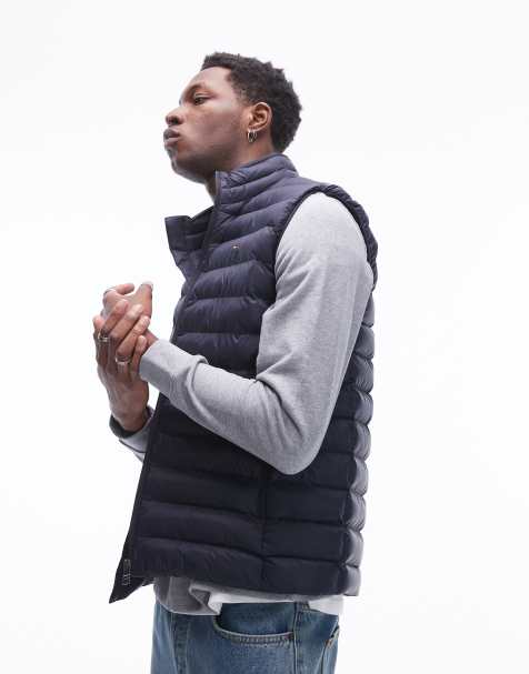 Tommy Hilfiger padded gilet in navy - view 1