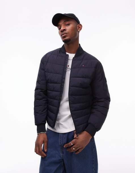 Tommy Hilfiger Padded relaxed bomber jacket in navy blue - view 1