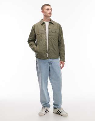 Tommy Hilfiger Padded Shacket In Green
