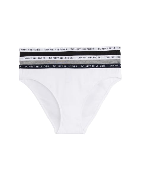 Tommy Hilfiger - Pakke med 3 bikinitrusser i sort/grå/hvid - view 1