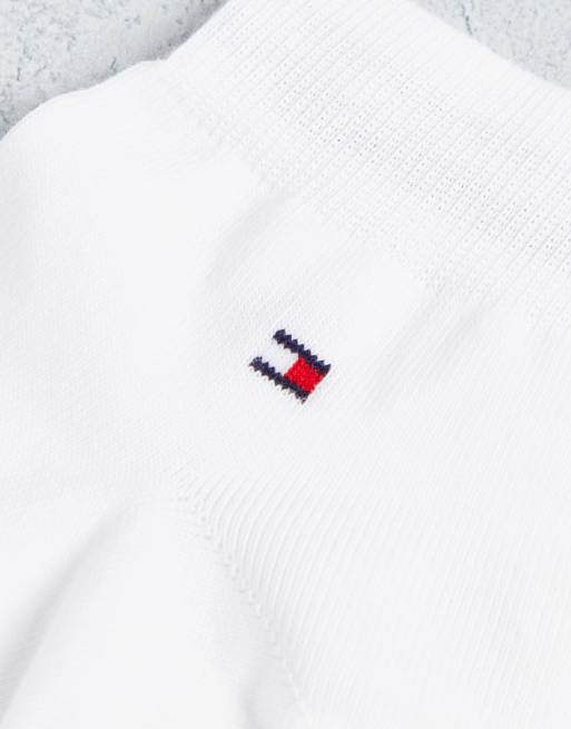 Tommy Hilfiger - Pakke med 6 par hvide sokker til sneakers med flaglogo, 2 af 4