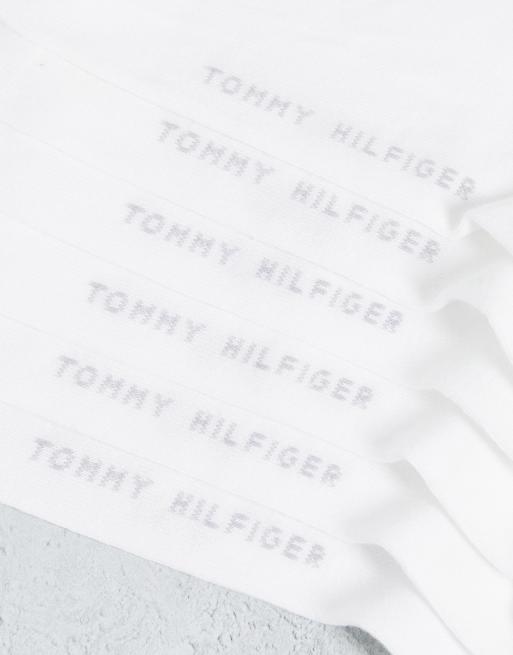 Tommy Hilfiger - Pakke med 6 par hvide sokker til sneakers med flaglogo, 4 af 4