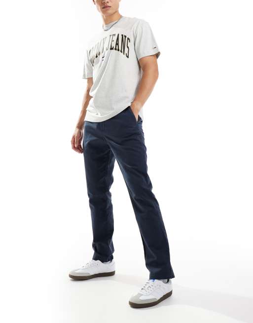 Tommy Hilfiger - Pantalon chino droit - Bleu foncé