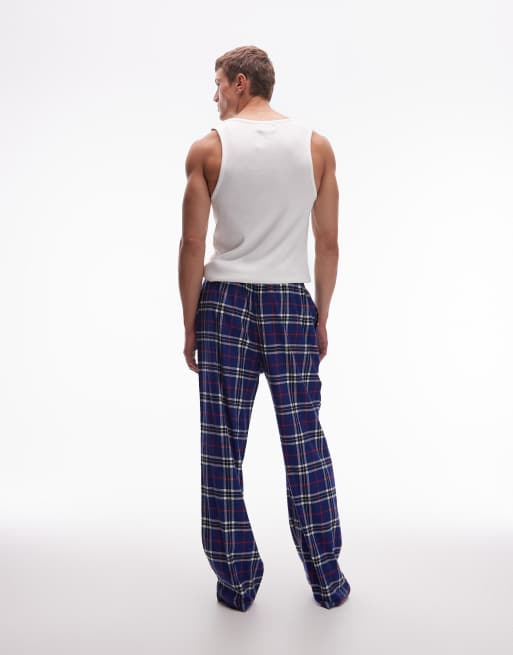 Tommy Hilfiger - Pantalon de pyjama en flanelle à carreaux - Bleu, 4 de 4