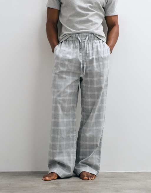 Tommy Hilfiger pantalon de pyjama en flanelle à carreaux gris, 4 de 4