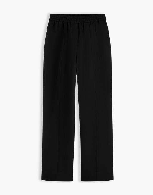 Tommy Hilfiger pantalon droit ample en lin noir, 5 de 6