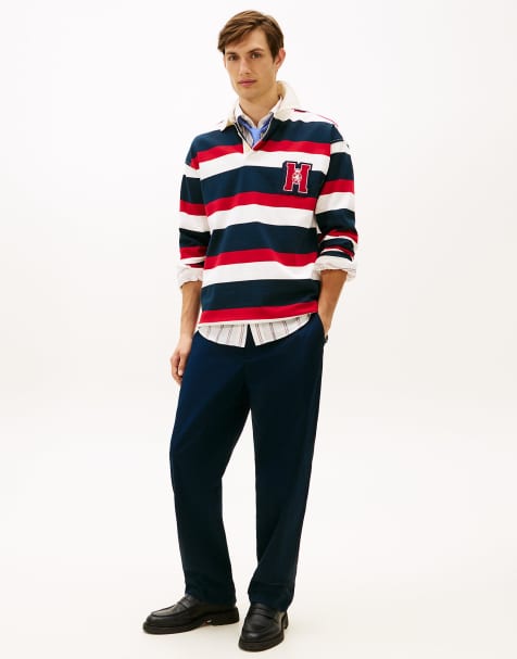 Tommy Hilfiger - Pantalon en sergé décontracté - Bleu foncé - view 1