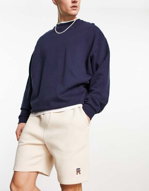Tommy Hilfiger - Pantaloncini beige con logo a bandierina