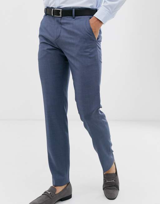 Tommy Hilfiger - Abito slim tinta unita blu, 3 di 3
