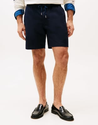 Tommy Hilfiger – Paper Touch – Shorts in Marineblau, in regulärer Passform - view 1