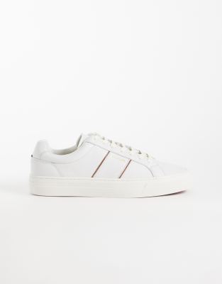 Tommy Hilfiger Park Real Premium Leather Sneakers In White