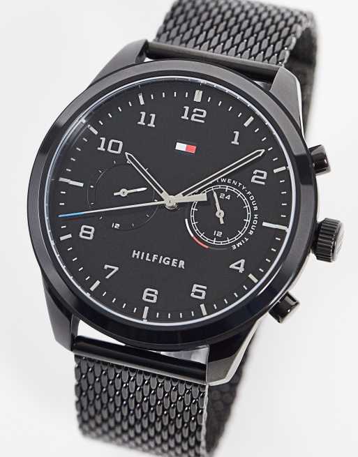 Tommy hilfiger discount black mesh watch