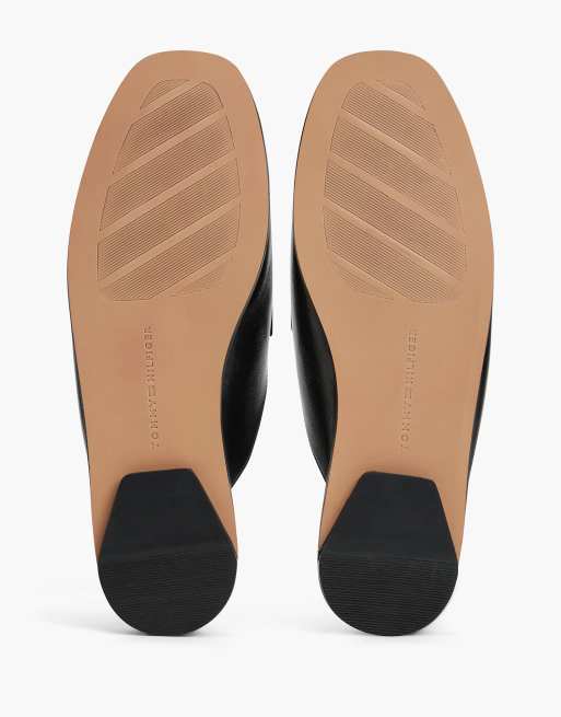 Tommy Hilfiger Penny-Mules aus Leder mit eckiger Spitze in Schwarz, 5 von 7