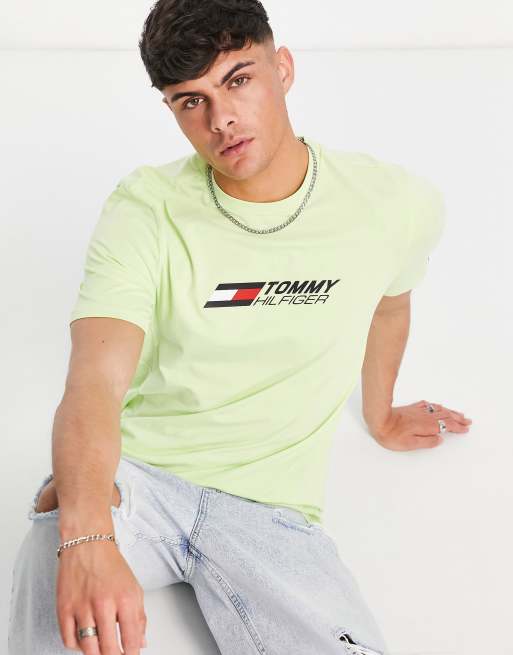 Performance essentials cotton big logo t-shirt in - YELLOW | ASOS