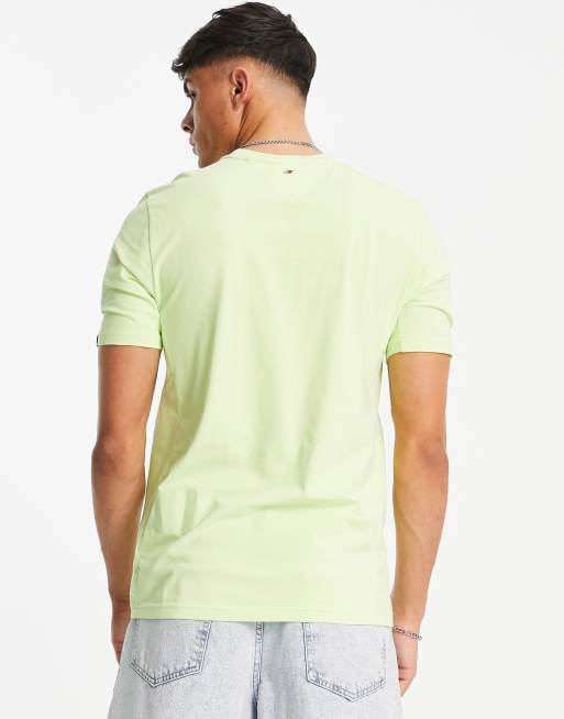 Tommy Hilfiger - Performance Essentials - Gul T-shirt med stort logo i bomuld - YELLOW, 3 af 4