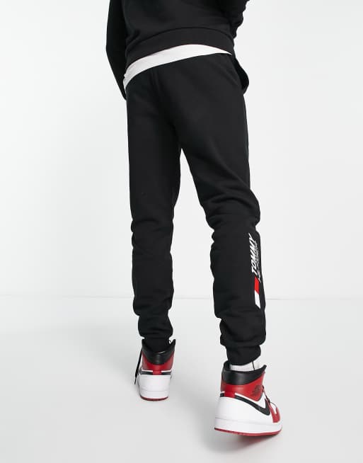 Tommy hilfiger logo store cuffed fleece pants