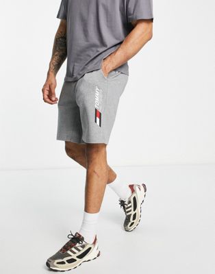 Tommy Hilfiger Performance essentials logo sweat shorts in grey marl