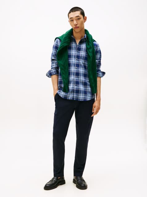 Tommy Hilfiger – Performance Harlem – Packbare, schmal zulaufende, einfarbige Hose in Dunkelblau - view 1
