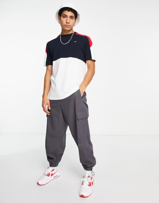 Tommy Hilfiger – Performance – Marinblå blockfärgad t-shirt i bomull, del av set - NAVY, 4 av 4