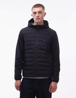 Tommy Hilfiger performance padded jacket with hood in navy
