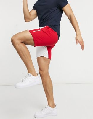 Tommy Hilfiger Performance regular fit colour block flag sweat shorts in desert sky navy