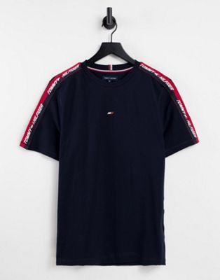 Tommy Hilfiger performance t-shirt with taping in navy