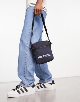 Tommy Hilfiger mini reporter bag in blue - ASOS Price Checker