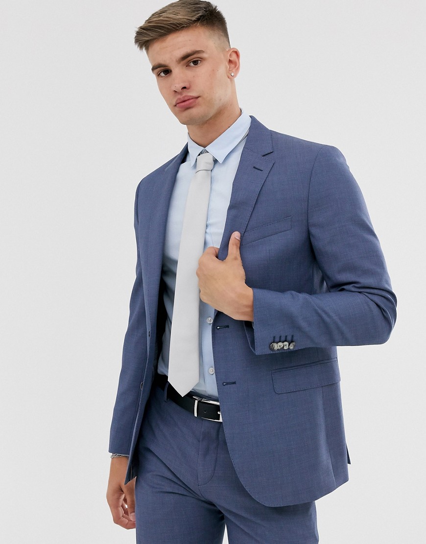 Tommy Hilfiger plain slim fit suit jacket-Blue