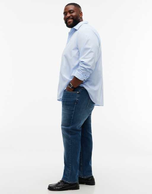 Tommy Hilfiger Plus madison slim straight faded jeans in matt blue, 3 of 7