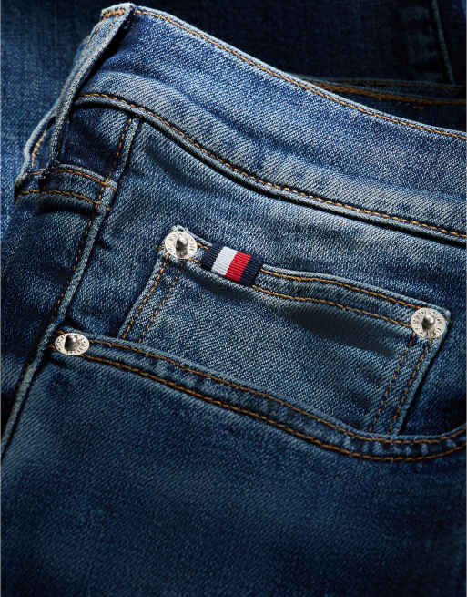 Tommy Hilfiger Plus madison slim straight faded jeans in matt blue, 7 of 7