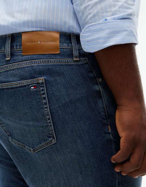 Tommy Hilfiger Plus Madison Slim Straight verwaschene Jeans in Mattblau, 4 von 7