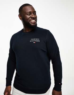 Tommy Hilfiger Plus Original sweatshirt in navy - ASOS Price Checker