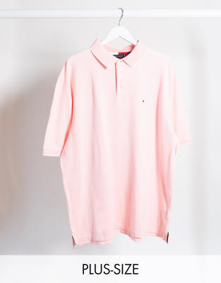 plus size pink polo shirt