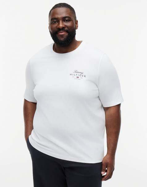 Tommy Hilfiger Plus - T-shirt ras de cou en jersey avec logo - Blanc - view 1