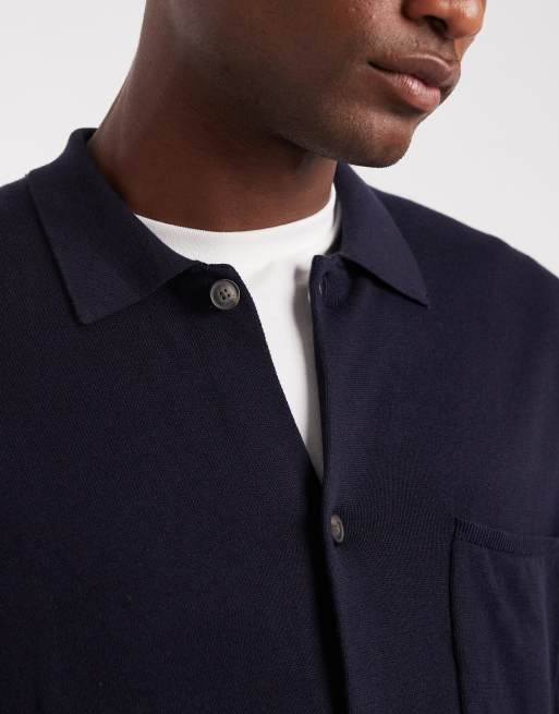 Tommy Hilfiger - Polo boutonné en maille - Bleu marine, 5 de 5