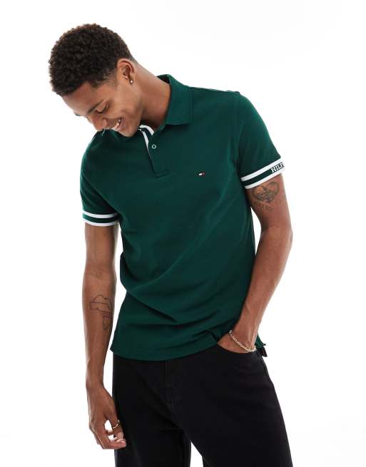 Tommy Hilfiger - Polo coupe ajustée - Vert olive