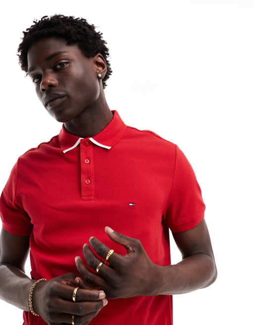 Tommy Hilfiger - Polo coupe classique - Rouge